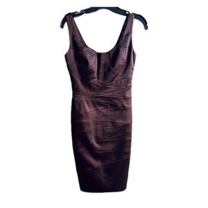 Jax Cocktail Chocolate Brown Bandage Dress